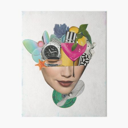 Magazine Paper Portrait Collage, ¨I Choose To Be Grateful¨. Art Board  Print for Sale by Artsymirveras