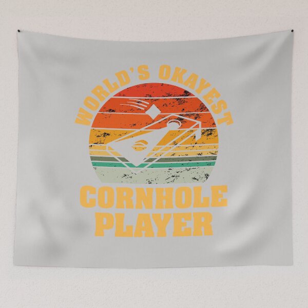Item preview,  World’s Okayest Funny Retro Style Bean Bags Cornhole Player designed and sold by GINIART.