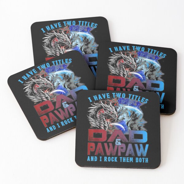 Item preview, I Have Two Titles Dad And Pawpaw Wolf Dragon Father's Day  designed and sold by jerrie9.