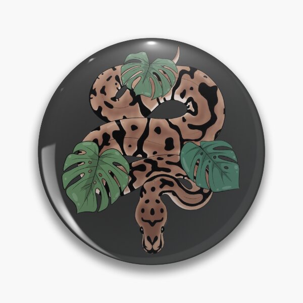 Artikelvorschau, Clown Königspython mit Monstera Deliciosa entworfen und verkauft von marleyfinn.