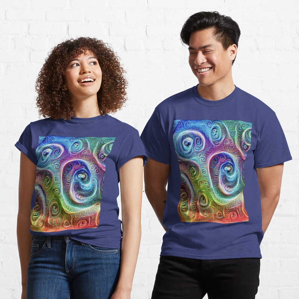 DeepDream Tomato Steelblue 5x5K v9 Classic T-Shirt