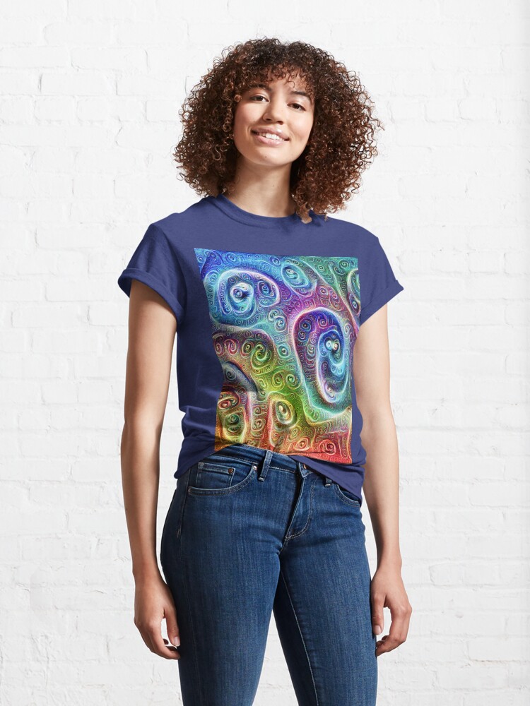 Thumbnail 4 of 7, Classic T-Shirt, DeepDream Tomato Steelblue 5x5K v9 designed and sold by blackhalt.