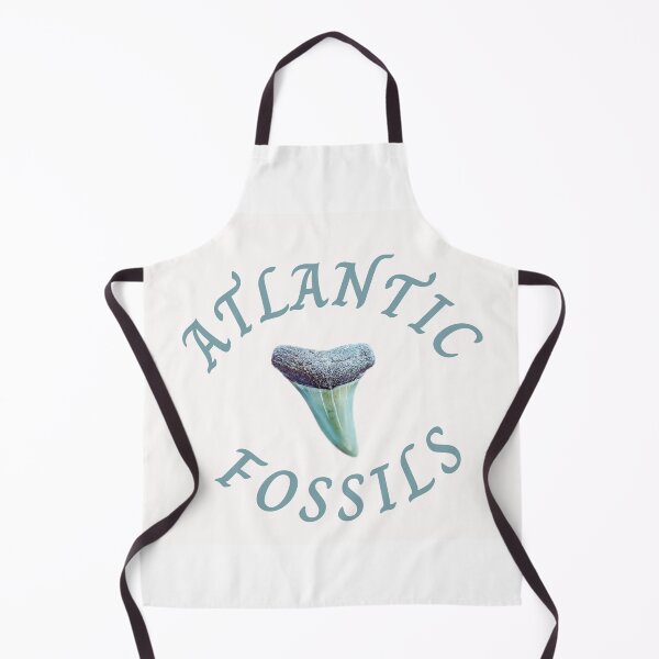 Item preview, Nautical Light Blue Atlantic Fossils Shark Tooth White Print designed and sold by AtlanticFossils.