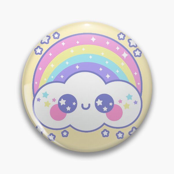 Item preview, Happy Rainbow Cloud - Yellow designed and sold by HolleyTeaTime.