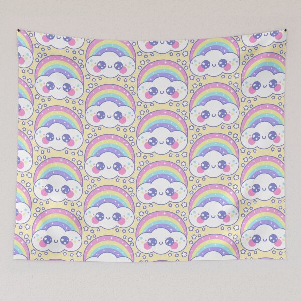 Artikelvorschau, Happy Rainbow Cloud - Gelb entworfen und verkauft von HolleyTeaTime.