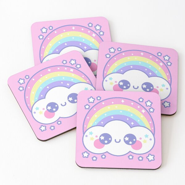 Artikelvorschau, Glückliche Regenbogenwolke - Rosa entworfen und verkauft von HolleyTeaTime.