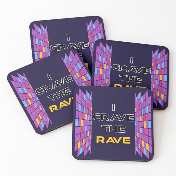 Item preview, I Crave The Rave - Save Our Scene - Center Yellow on Navy Blue designed and sold by NoMatterLab.
