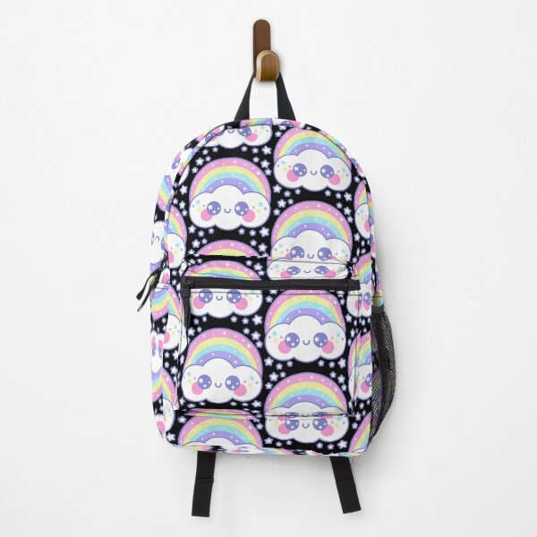 Item preview, Happy Rainbow Cloud - Black designed and sold by HolleyTeaTime.