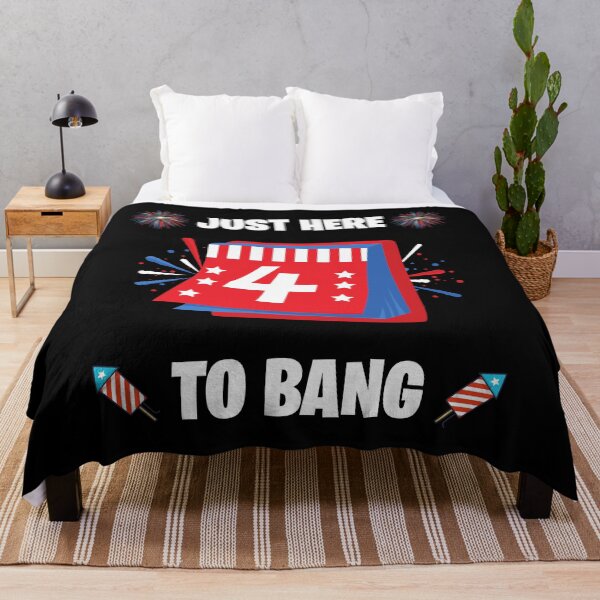 Item preview, Funny 4th Of July Just Here to Bang Fireworks American Flag designed and sold by BELASKRI STORE.