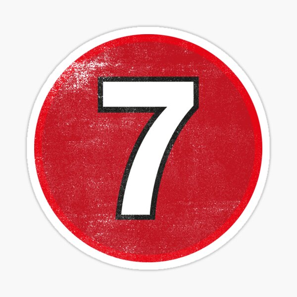 Afstotend Gevangene moersleutel 7 Seven" Sticker for Sale by melvtec | Redbubble