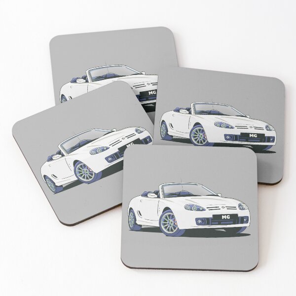 Aperçu de l'œuvre MG Rover MG TF en blanc de Douvres créée et vendue par Webazoot Industries - Car Art.