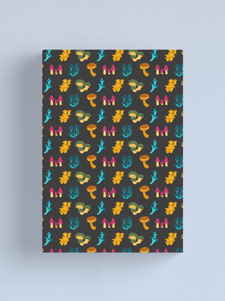 Alternate view of Colorful Mushrooms Pattern Canvas Print