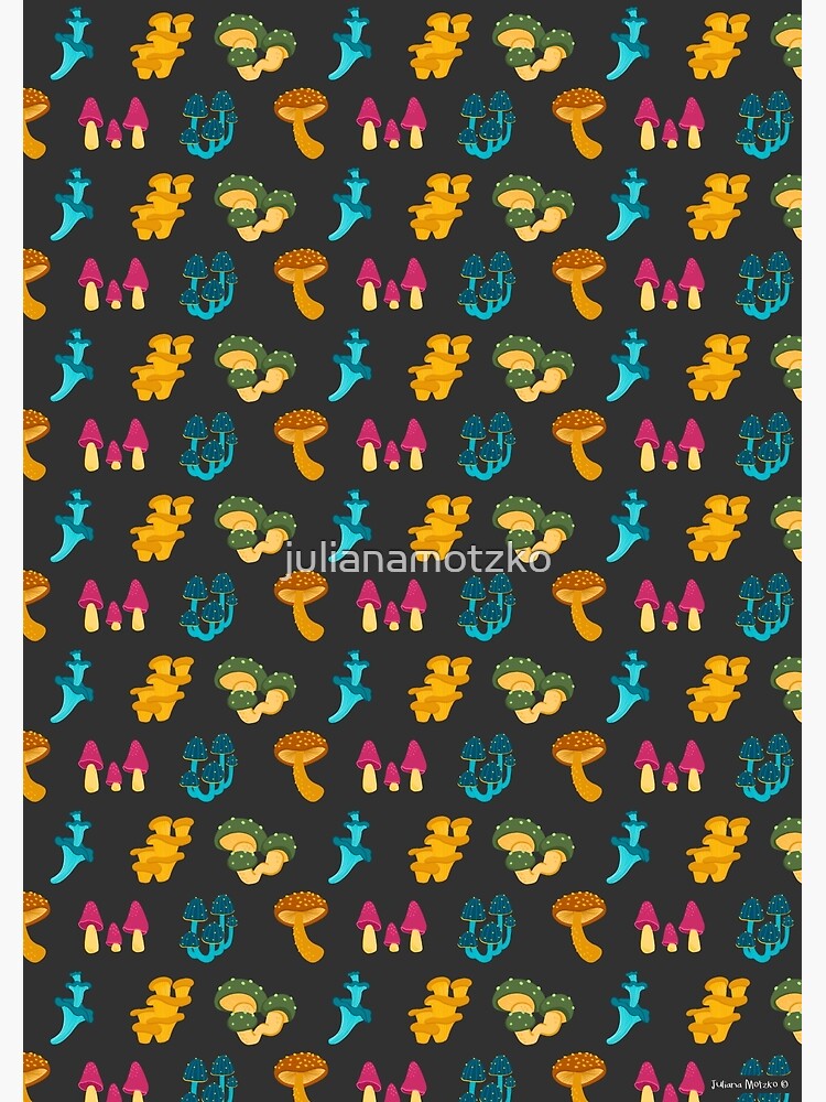 Colorful Mushrooms Pattern by julianamotzko