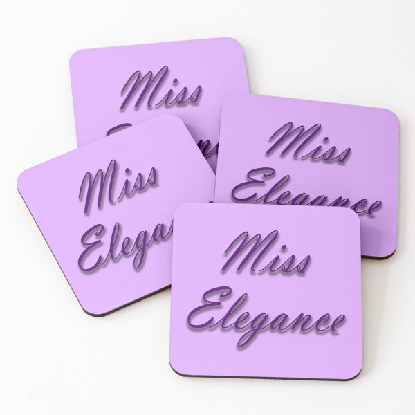 Item preview, Miss Elegance text with purple letters designed and sold by Nikoleta Vukovic.