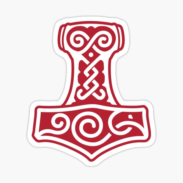 Tyr, Norse God of War, Law and Justice - Red and Black Sticker for Sale  by MythicComicsArt