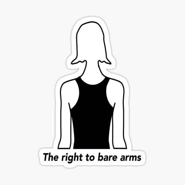 "The Right to Bare Armsblack" Sticker by CraftyTiger Redbubble