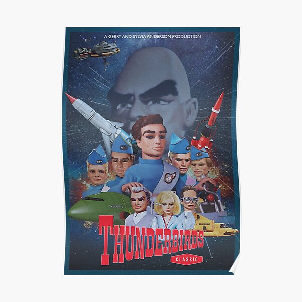 Thunderbirds Classic Vintage Retro Poster Poster