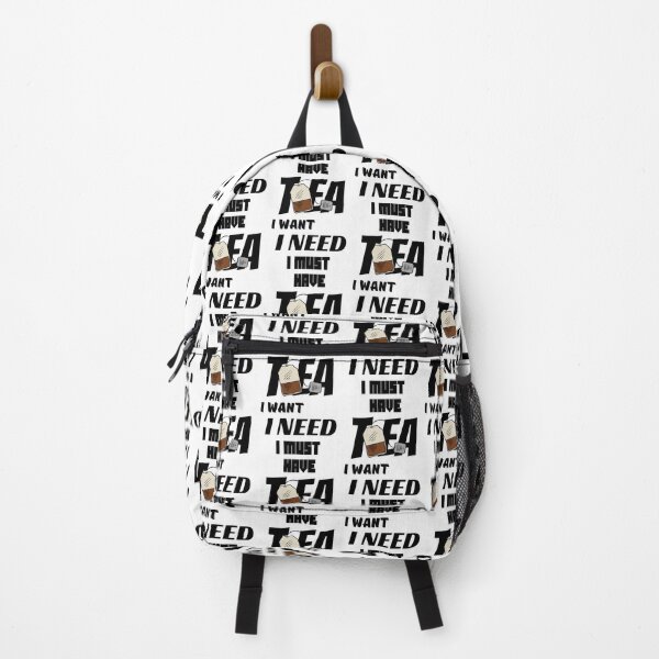 Item preview, I Want - I Need - I Must Have Tea- Black Text On White designed and sold by Eranthe Bernardo.