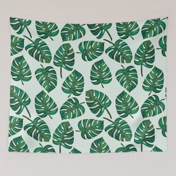 Artikelvorschau, Monstera Aquarell Muster entworfen und verkauft von Lauren Ullrich.