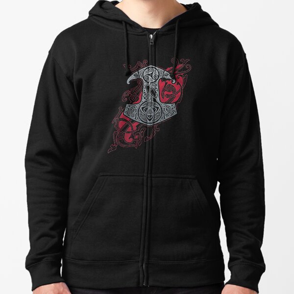 RAVEN'S MJOLNIR Zipped Hoodie