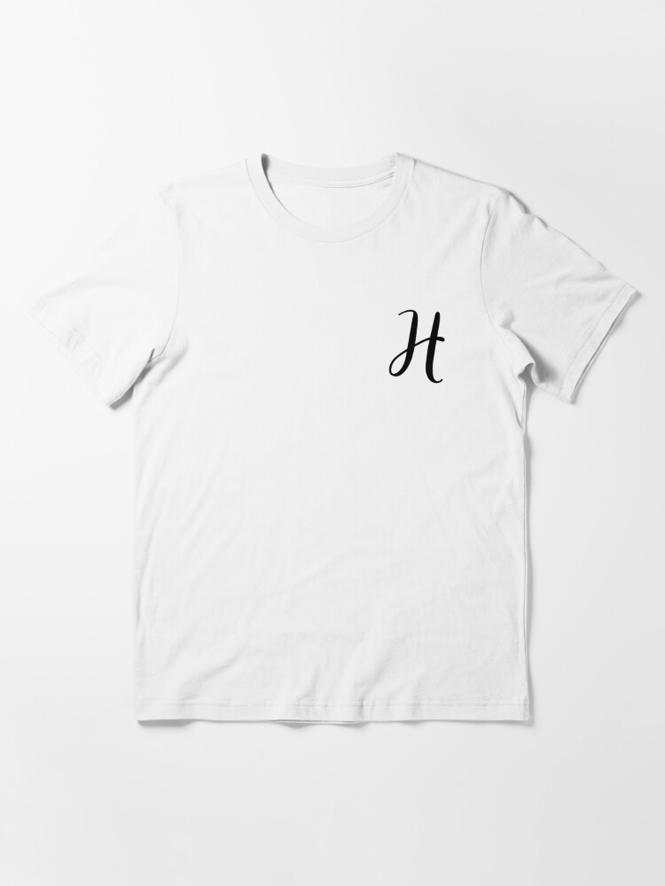 Italic Monogram Letter H | Essential T-Shirt