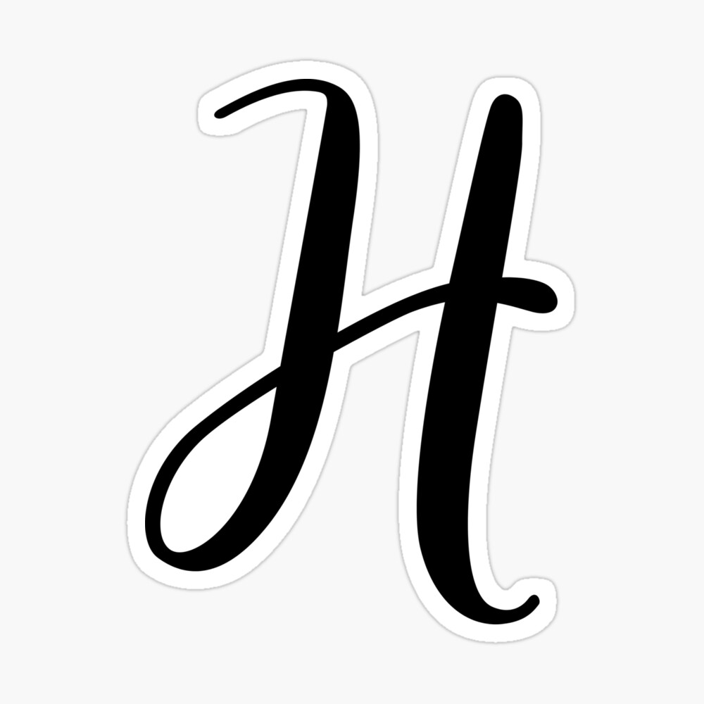 Italic Monogram Letter H