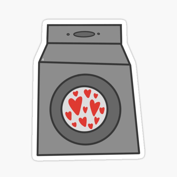 "Washing Machine Heart " Sticker for Sale by johanna0425 Redbubble