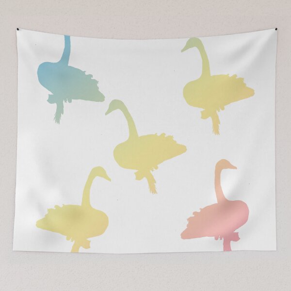 Item preview, Rainbow swan pattern designed and sold by hvasilevshop.