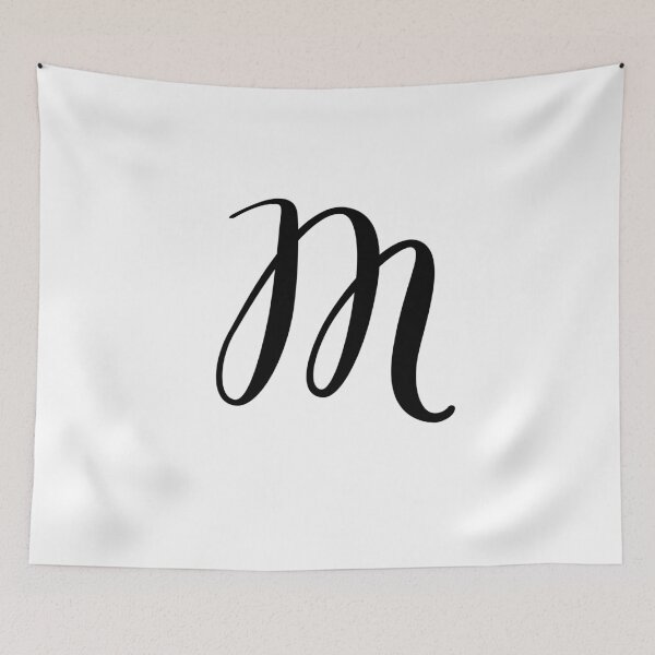 Item preview, Italic Monogram Letter M designed and sold by JustSeasons.
