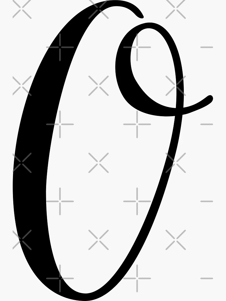 Monogram Floral Cursive Letter O Sticker for Sale by sporadicdoodlin