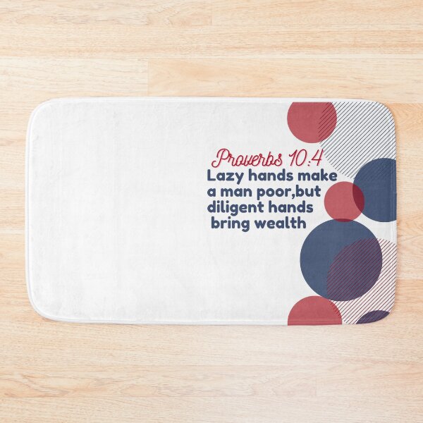 Item preview, Proverbs 10:4 Lazy hands make a man poor-circles designed and sold by Mammanation.