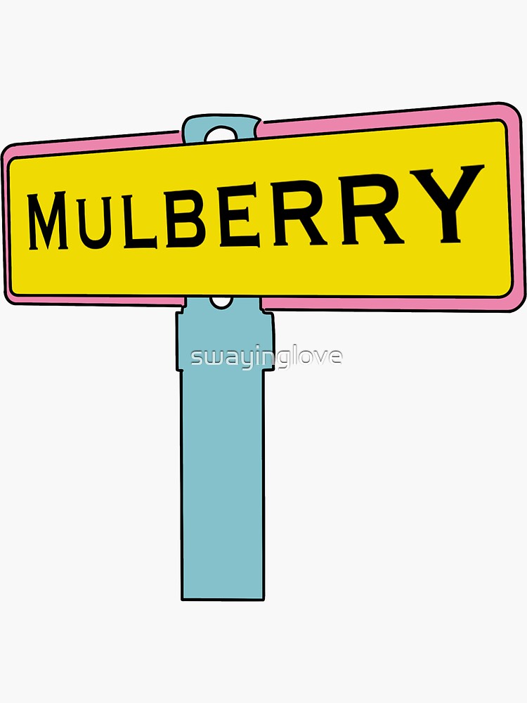 "Mulberry St sticker " Sticker for Sale by swayinglove Redbubble