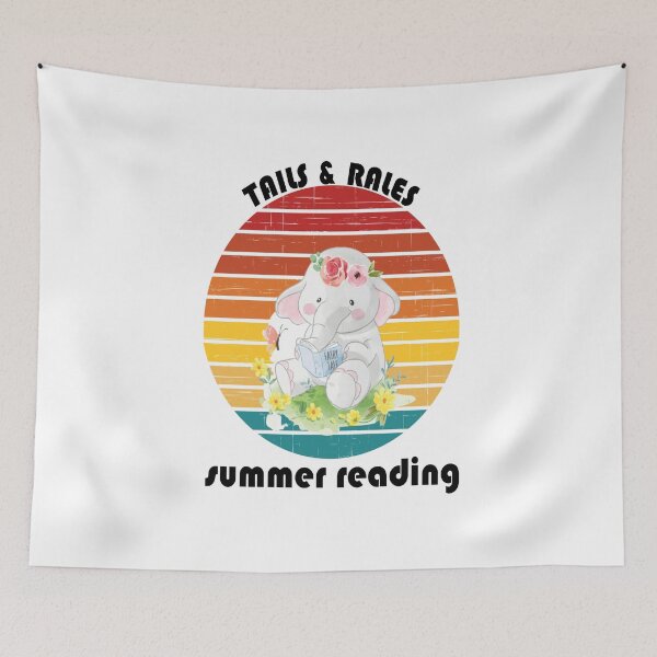 Item preview, Tails And Tales Summer Reading 2021 Elephant Book Lovers  2021 designed and sold by adrianazola.