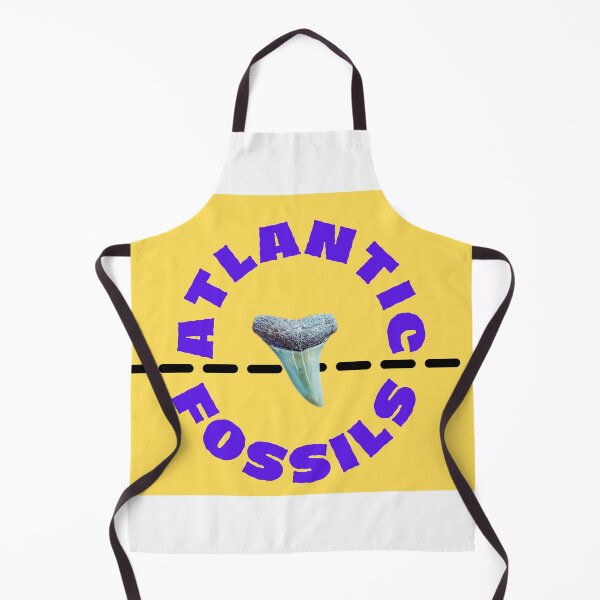 Item preview, Yellow and Purple Nautical Light Blue Atlantic Fossils Shark Tooth Print designed and sold by AtlanticFossils.