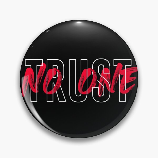 Item preview, Trust No One TNO, cross writing cool red design and hollow font designed and sold by TiiNGA.
