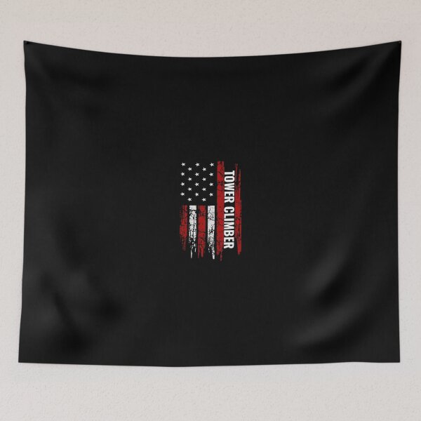 Item preview, Tower Climber American USA Flag Climbing Pullover Hoodie designed and sold by jennynicho.
