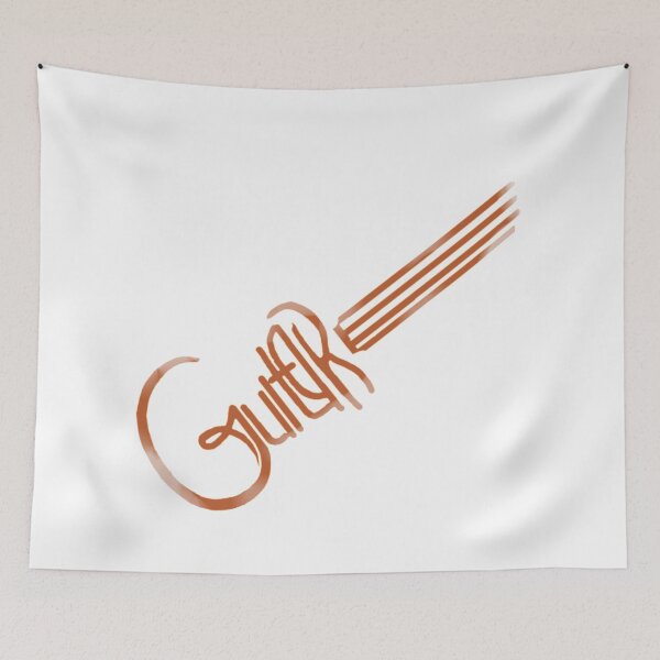 Item preview, Guitar drawn with the word guitar (2nd version) designed and sold by Rissa Designs.