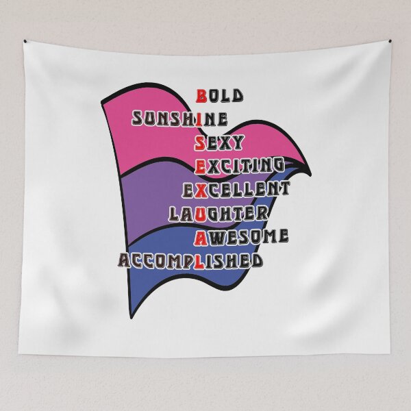 Item preview, Bisexual acrostic on the bi pride flag designed and sold by incurablehippie.