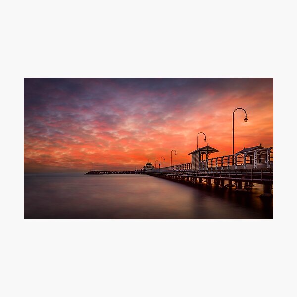 Item preview, Sunset at St Kilda Pier designed and sold by Miommi.