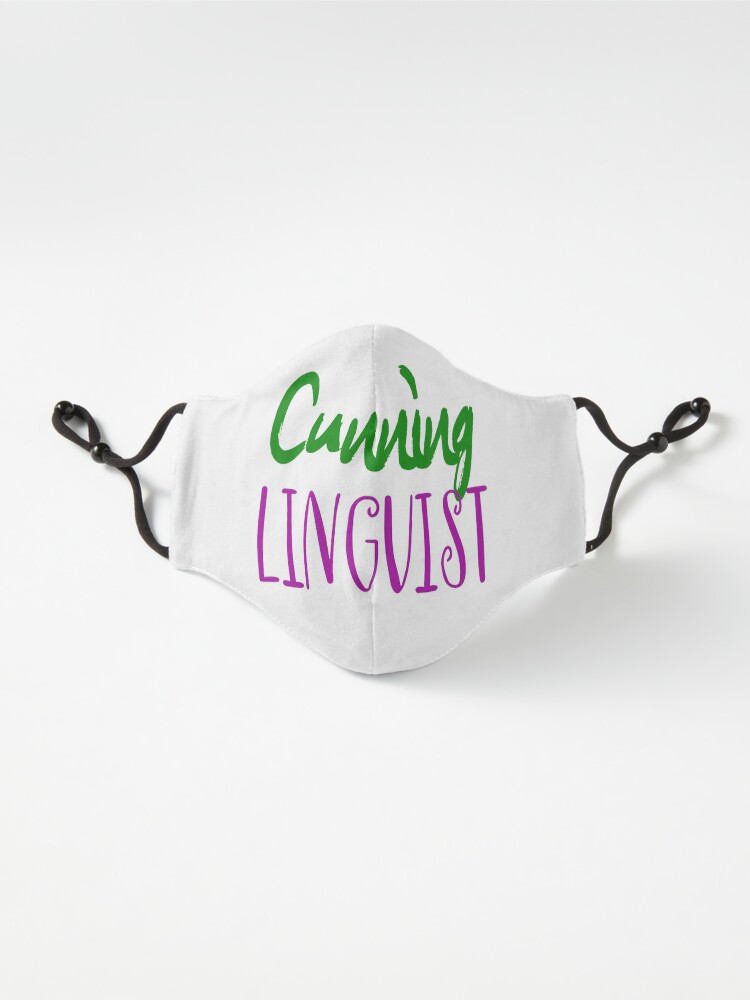 Alternate view of Cunning linguist: a cheeky lesbian wordplay joke Mask