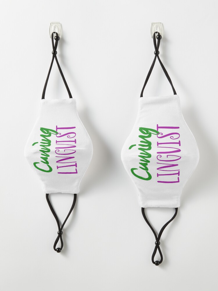 Alternate view of Cunning linguist: a cheeky lesbian wordplay joke Mask