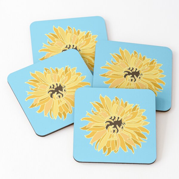 Item preview, Sunflower with blue backgroun designed and sold by MelissaBalmer.