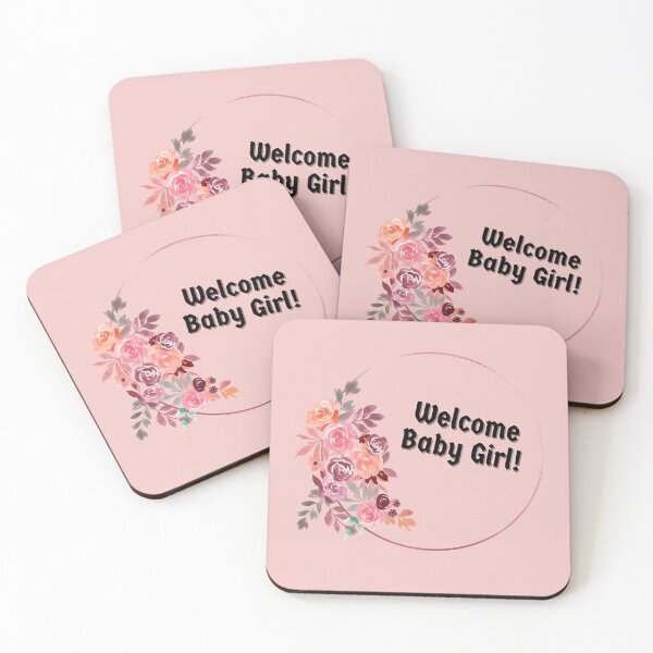 Item preview, Welcome Baby Girl Pink Flower Baby Shower Giveaways designed and sold by Bossmommy84.