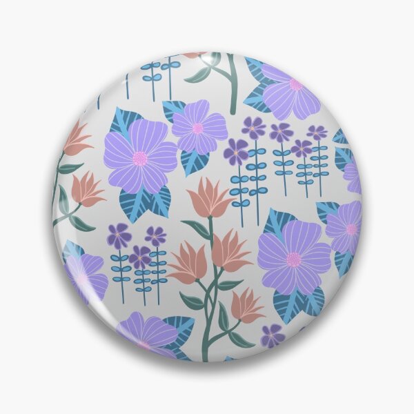 Aperçu de l'œuvre Motif Floral violet rétro créée et vendue par Megan Seeloff.