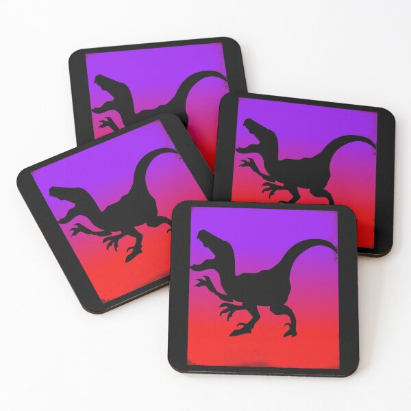 Item preview, Raptor dinosaur - two tone silhouette designed and sold by Da-Family-Biz.