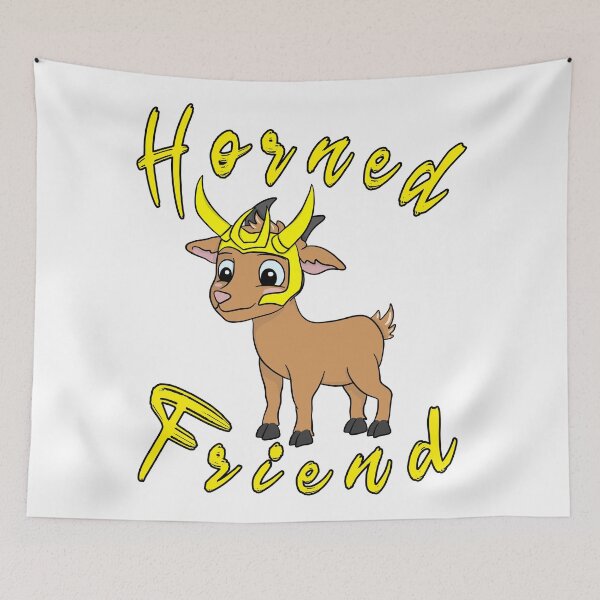 Item preview, Horned Friend Trickster Goat designed and sold by MinaMonsterMash.