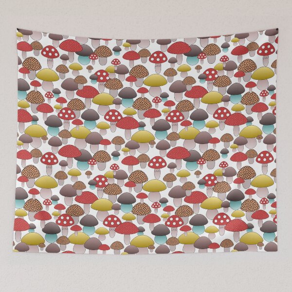 Item preview, Fun Mushroom Harvest Pattern designed and sold by anzelas.