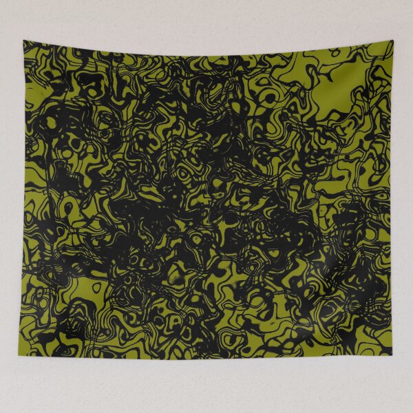 Item preview, Fluid design - black and olive designed and sold by rahilvalani.
