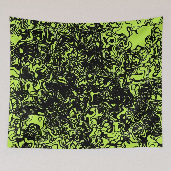 Item preview, Fluid design - black and lime designed and sold by rahilvalani.