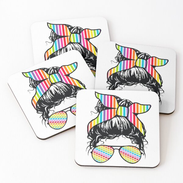 Item preview, Pride Girl. Messy bun. Rainbow. Sunglasses.  designed and sold by RoyalTacoBelle.